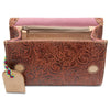 Sally On the Town – Tooled Leather Mini Messenger Bag Consuela