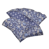 Navy Floral Silk Pocket Round