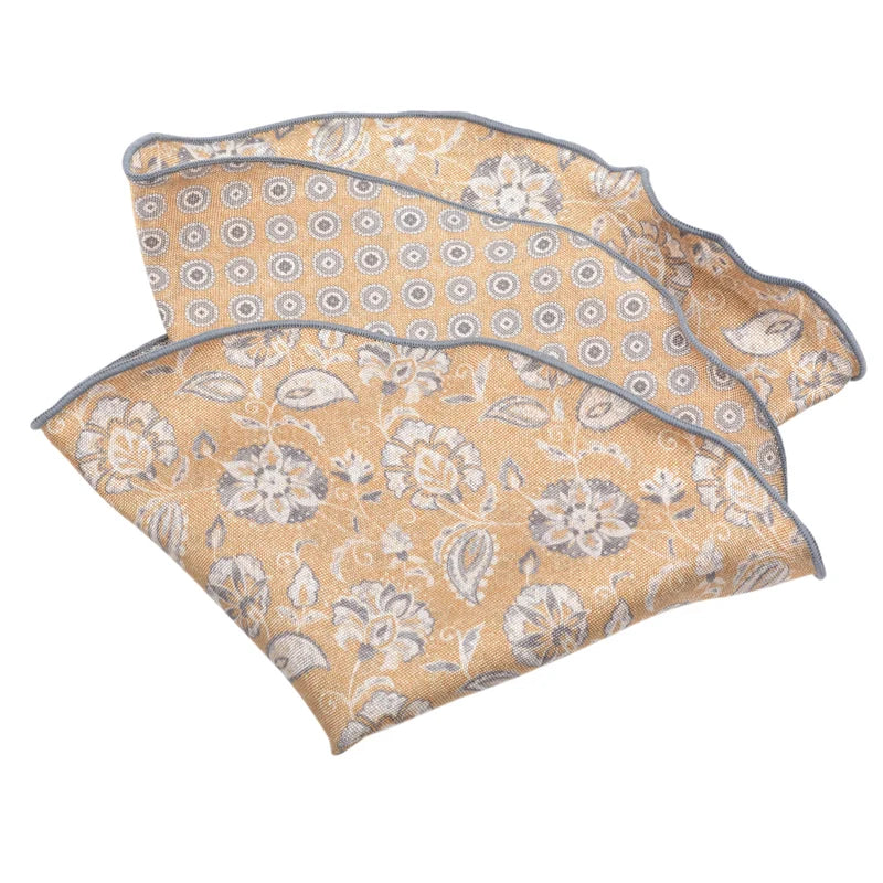 Floral Silk Pocket Round