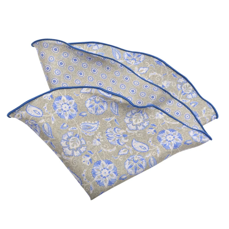 Floral Silk Pocket Round