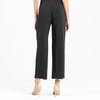 Front Slit Ankle Petal Pant - Black