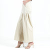 Pleated Wide Leg Pocket Pant - Khaki