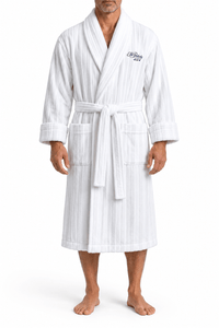 The Peabody Velour Stripe Robe