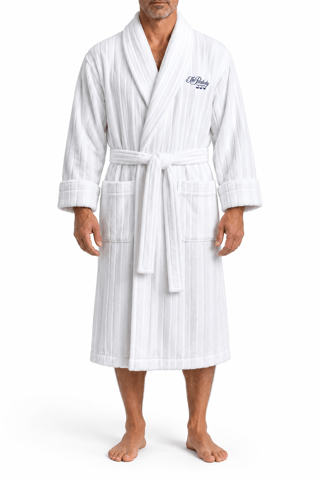 The Peabody Velour Stripe Robe