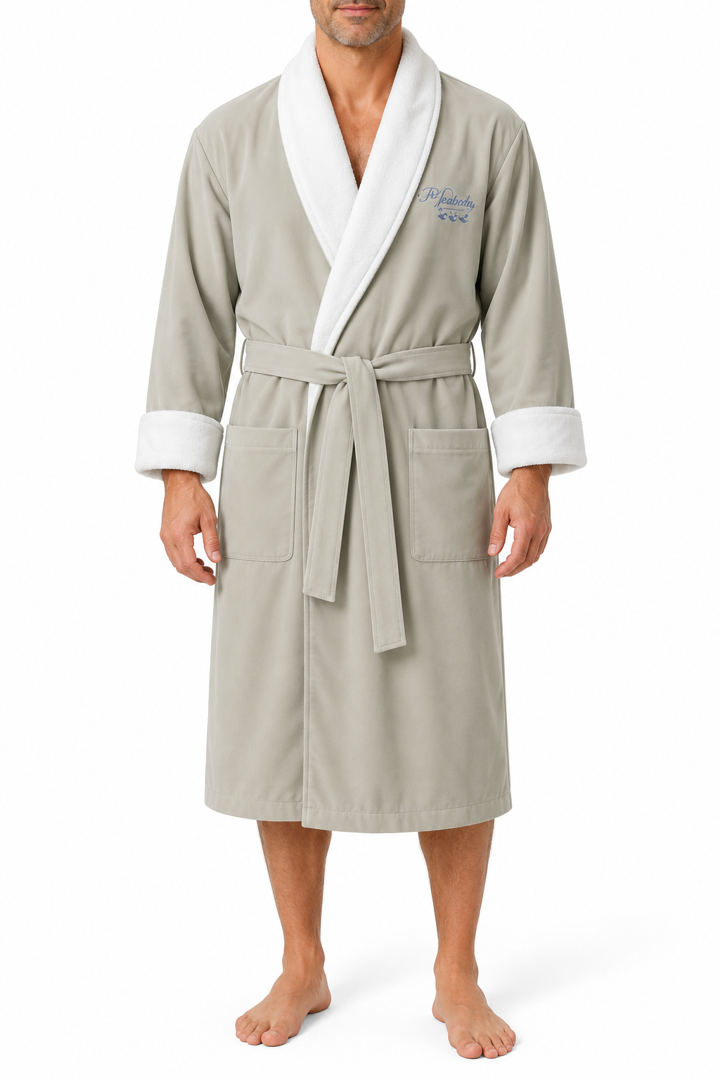 Microfiber Peabody Robe- Parchment