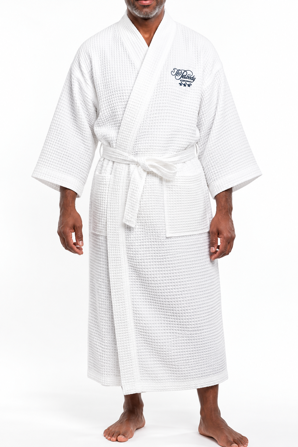 The Peabody Waffle Robe – White