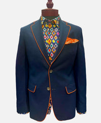 Navy w/ Orange Trim Sport Coat