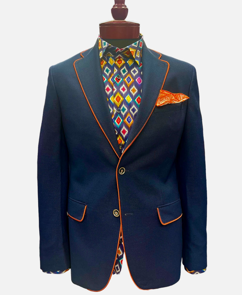 Navy w/ Orange Trim Sport Coat