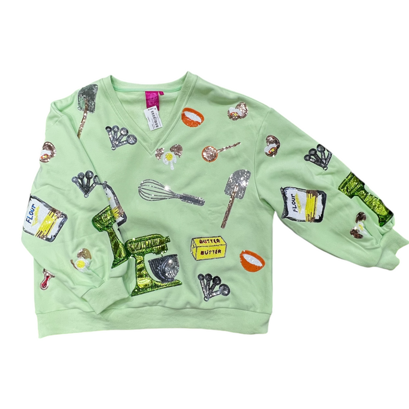 Neon Green Baking Icon Sweatshirt