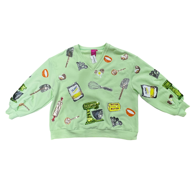 Neon Green Baking Icon Sweatshirt