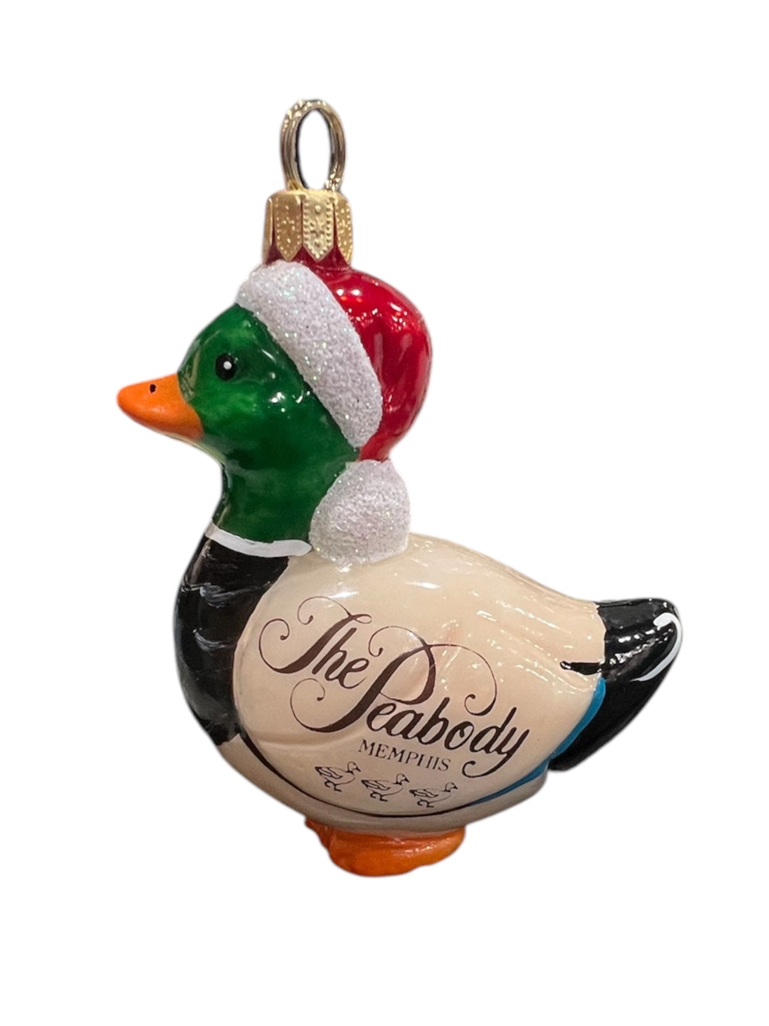 Peabody Santa Mallard Ornament - Lansky Bros. | Joy to the World