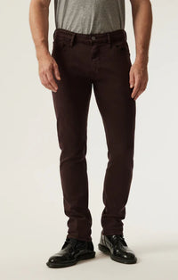 Charisma Straight Leg Pants in Burgundy Twill