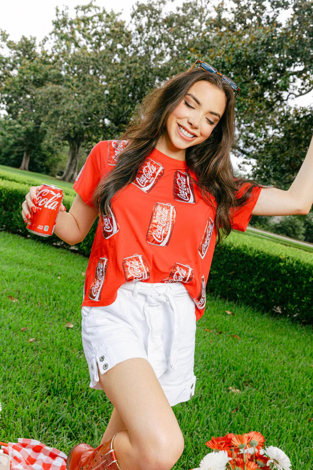 Red Scattered Coca-Cola® Can Tee