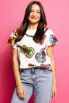 WHITE MULTI GUITARS TEE