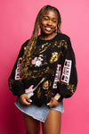 Black Music Note & Instrument Sweatshirt