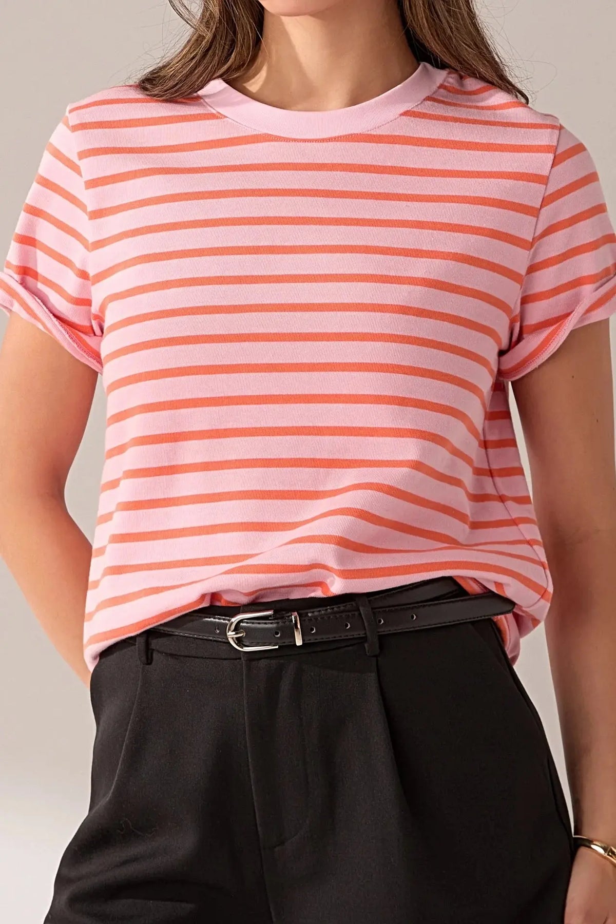 Pink Striped T-Shirt English Factory