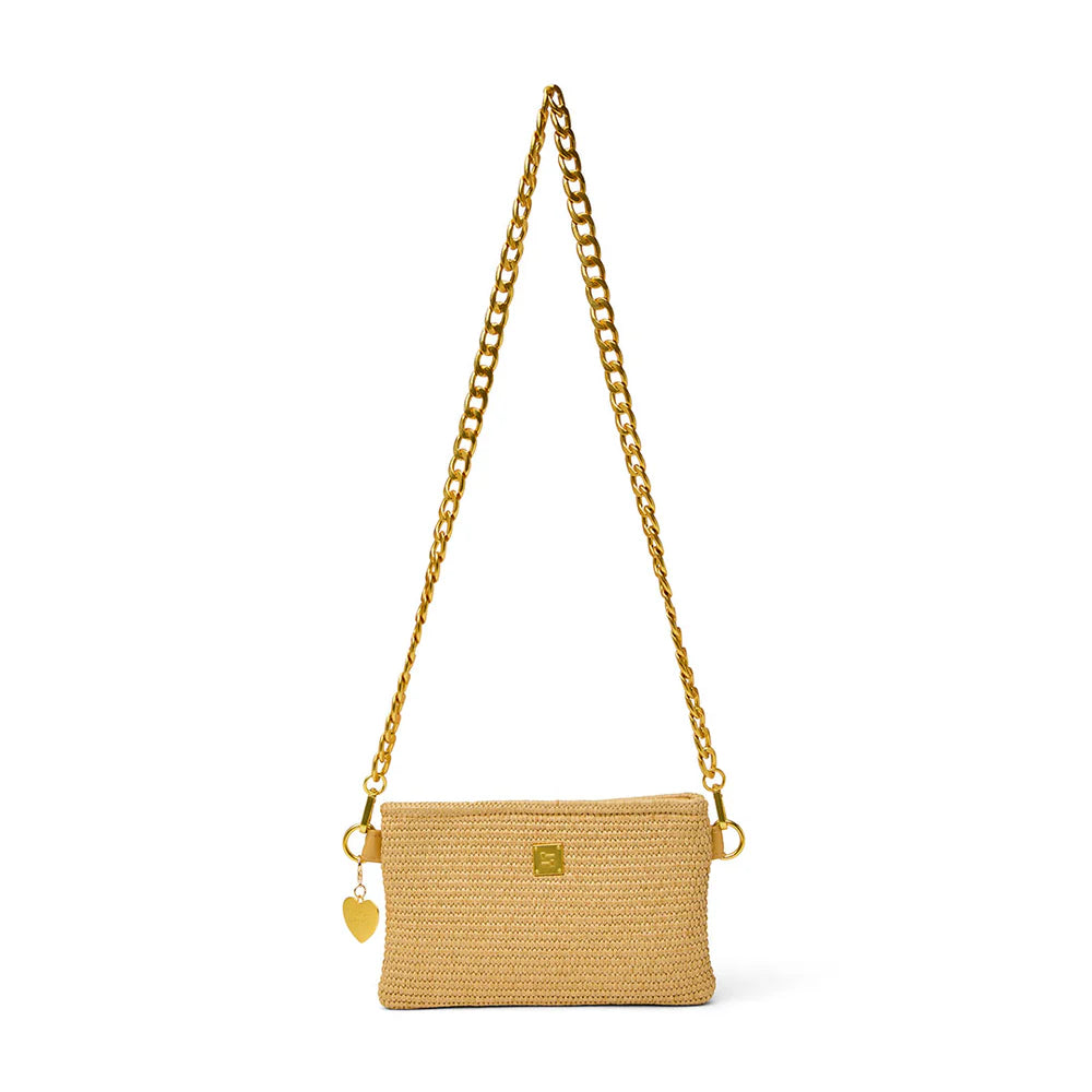 Fame Handbag - Dune Raffia