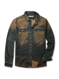 Roper Western Snap Shirt/Shacket - Caffe