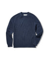 Shaker Stitch Cotton Crewneck Sweater - Navy Grayers