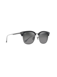 Kalaunu Asian Fit - Shiny Black with Dark Silver Maui Jim