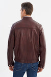Shelby Double Stripe Moto Jacket – Oxblood Regency