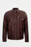 Shelby Double Stripe Moto Jacket – Oxblood Regency