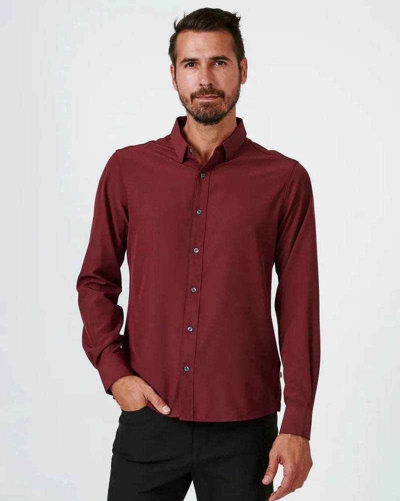 Liberty Sport Shirt - Maroon (ONLINE ONLY) 7 Diamonds