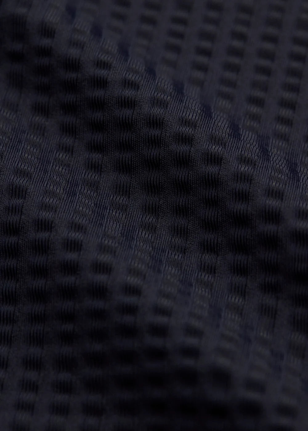 Ferris Seersucker Stretch Long Sleeve Shirt- Navy