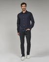 Ferris Long Sleeve Shirt - Navy 7 Diamonds
