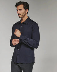 Ferris Long Sleeve Shirt - Navy 7 Diamonds