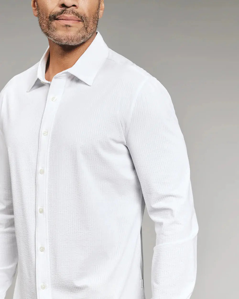 Ferris Long Sleeve Shirt - White 7 Diamonds