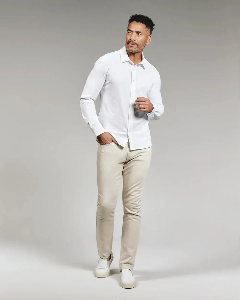 Ferris Long Sleeve Shirt - White 7 Diamonds