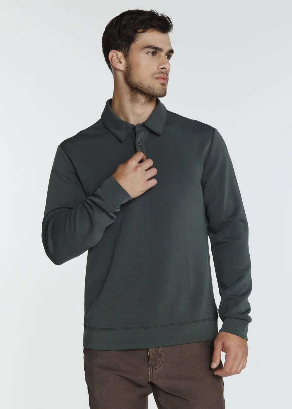 REV™ Long Sleeve Polo - Basil