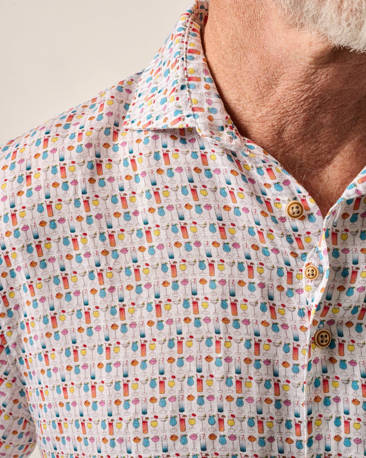 Short Sleeve Hangin' Out Linen Button Up Shirt - 5 O' Clock Somewhere Johnnie-O