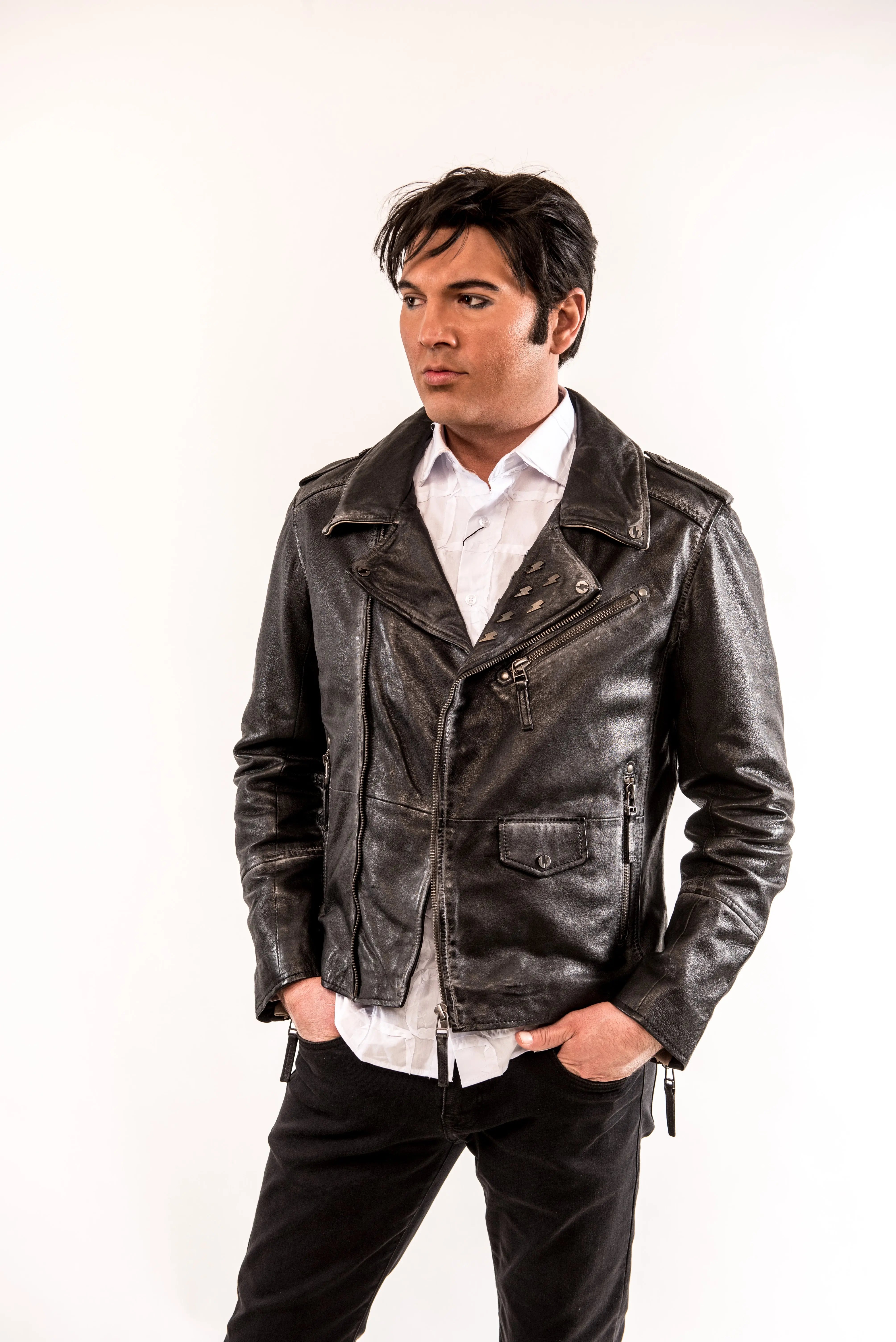 Elvis Style TCB Leather Jacket – Classic Rock 'n' Roll