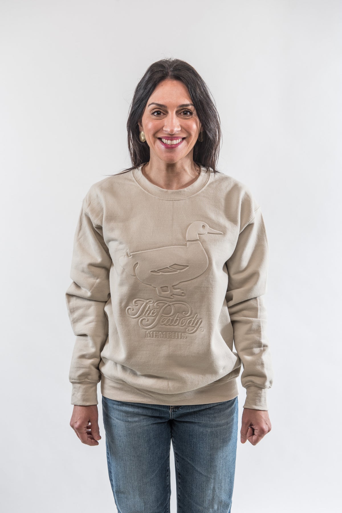 The Peabody Hotel Embossed Crewneck Peabody Apparel