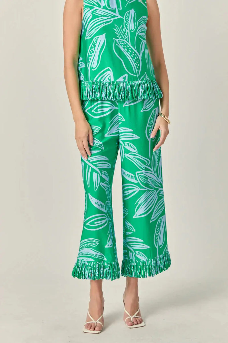 Elodie Fringe Hem Pants English Factory