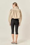 Shirred Trench Short Coat English Factory
