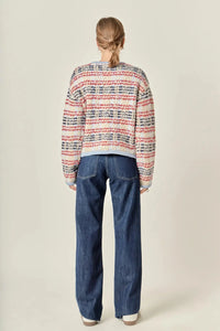 Textured Stripe Jacket English Factory