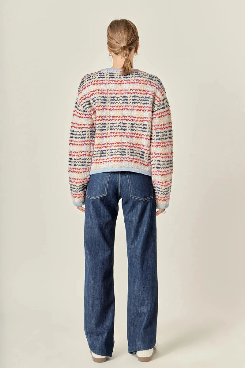 Textured Stripe Jacket English Factory