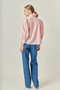 Blush Ruffle Detailed Blouse English Factory