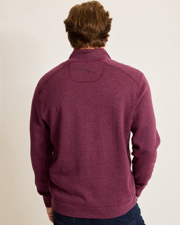 Flip Coast Reversible Half-Zip Sweatshirt - Rum Berry Heather