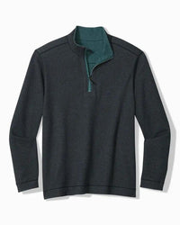 Flipview Reversible Half-Zip Sweatshirt - Emerald Coast Blue Heather Tommy Bahama
