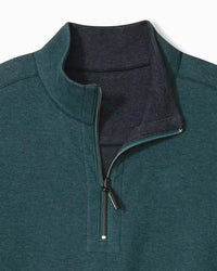 Flipview Reversible Half-Zip Sweatshirt - Emerald Coast Blue Heather Tommy Bahama