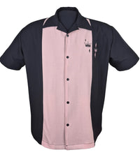 Contrast Crown Retro Shirt - Black/Pink
