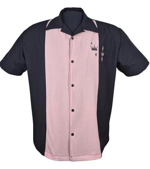 Contrast Crown Retro Shirt - Black/Pink
