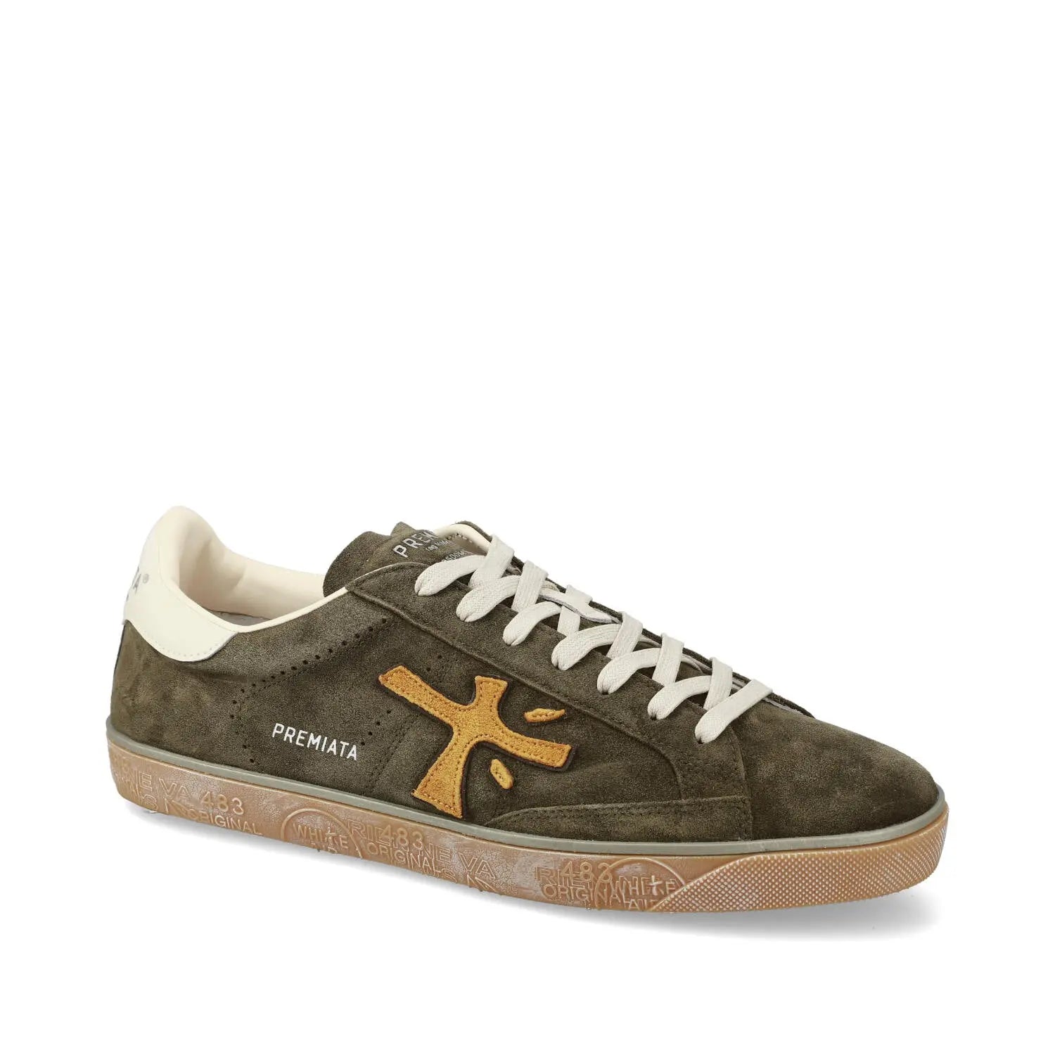 Premiata Steven 7627 Sneaker – Olive | Italian Olive Green Sneaker