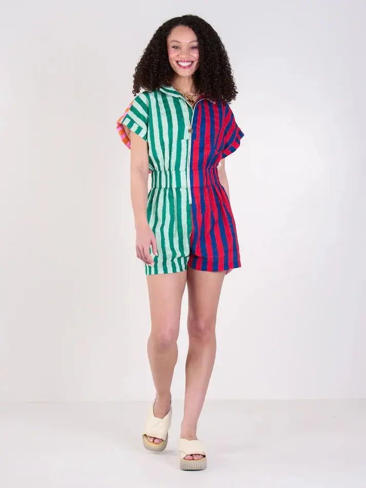 Emily McCarthy Poppy Romper Stripe Mix