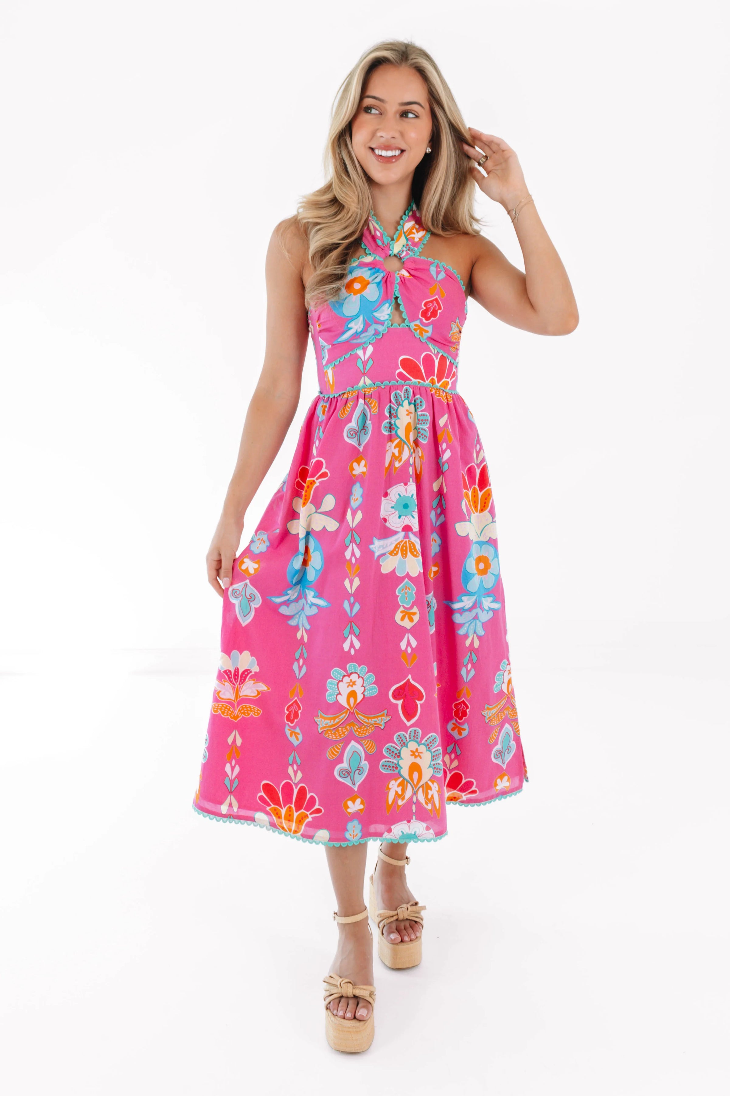 The Sailor Ric Rac Cross Midi Dress