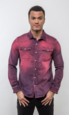 Roper Western Snap Shirt/Shacket - Magenta